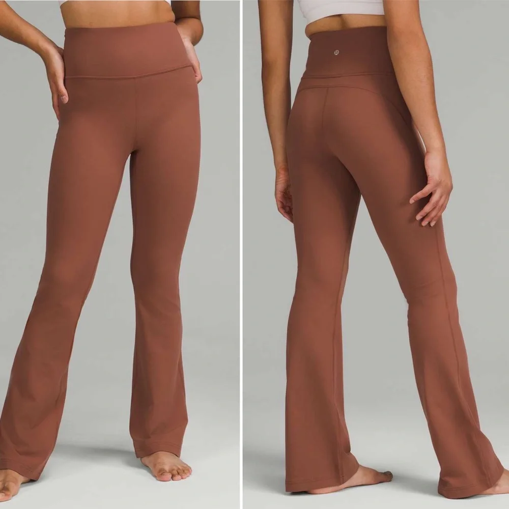 Lululemon Groove Super High Rise Flared Pant Legging Nulu Ancient Copper 4